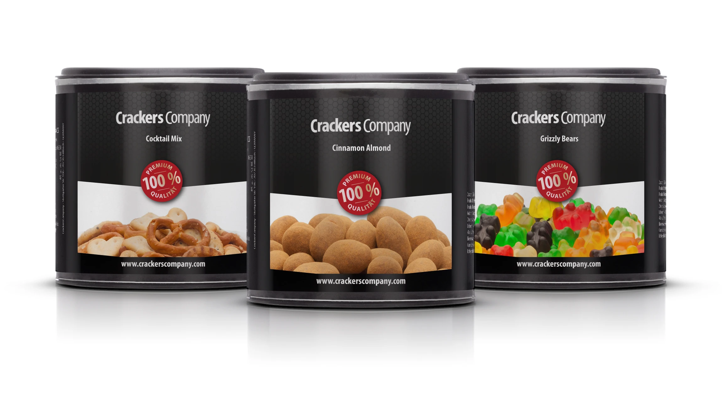 Drei kleine CrackersCompany Membrandosen